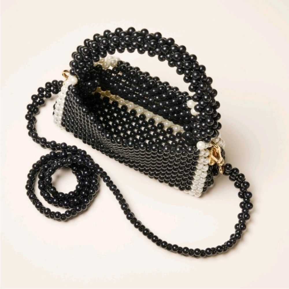 Kate Spade Black and White Beaded Mini Handbag - Picture 4 of 5